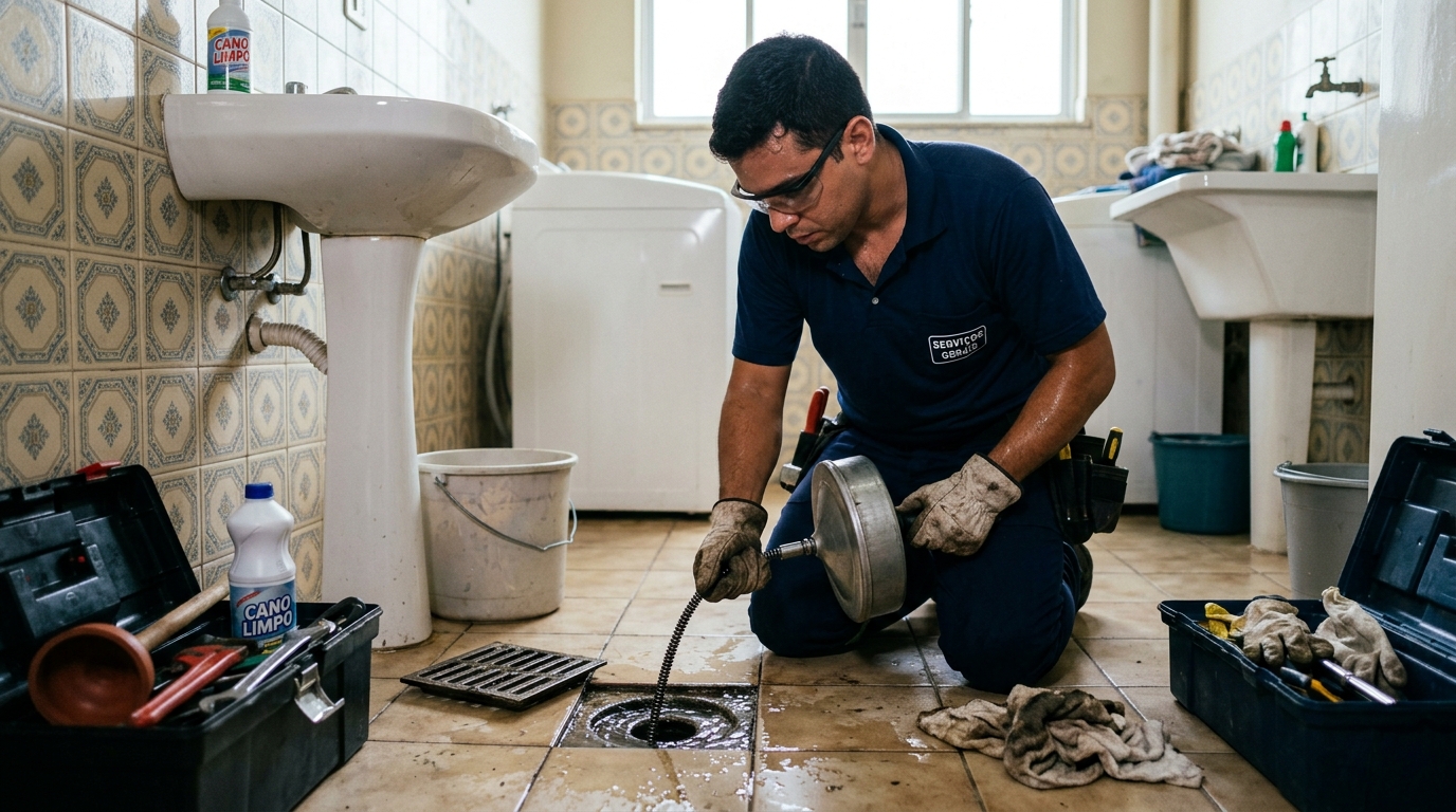 Desentupimento de ralo profissional em Vila Velha-ES