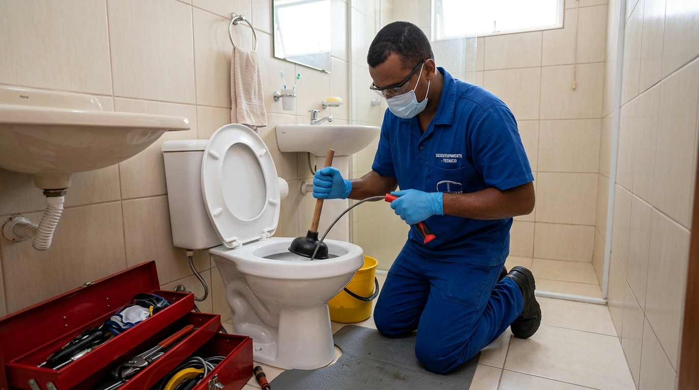 Desentupimento de vaso profissional em Vila Velha-ES