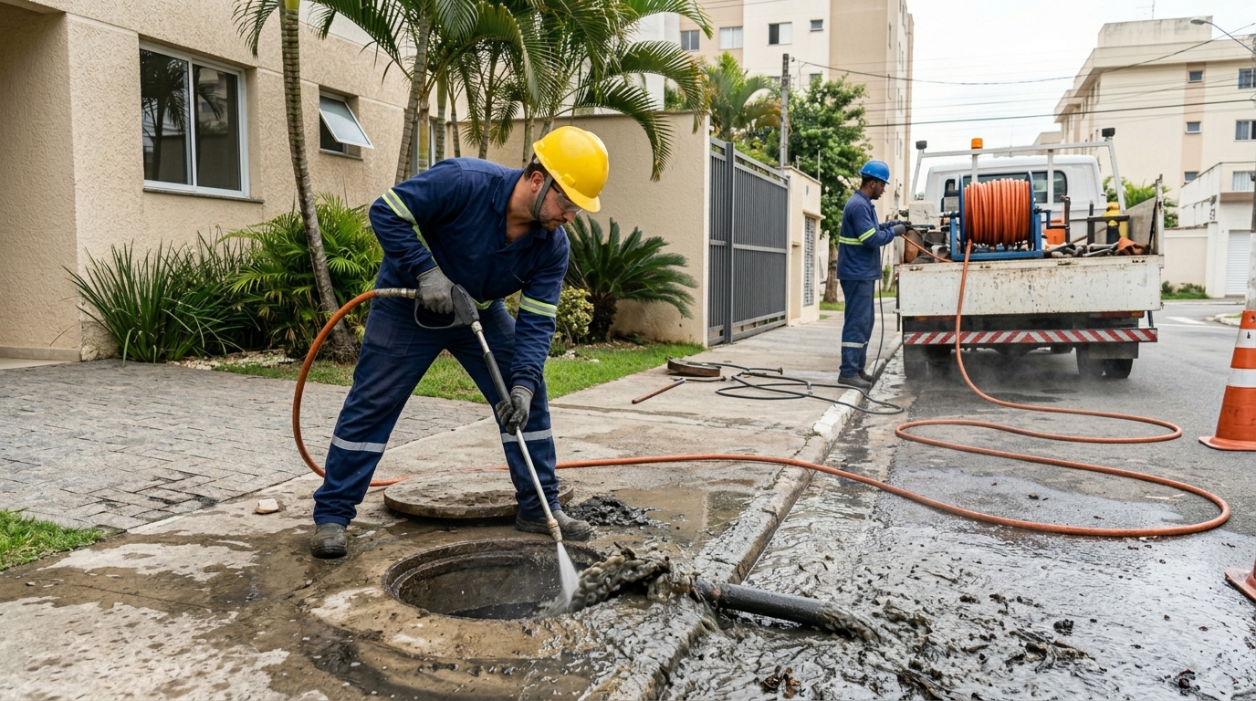 Hidrojateamento com jato de alta pressão em Vila Velha-ES
