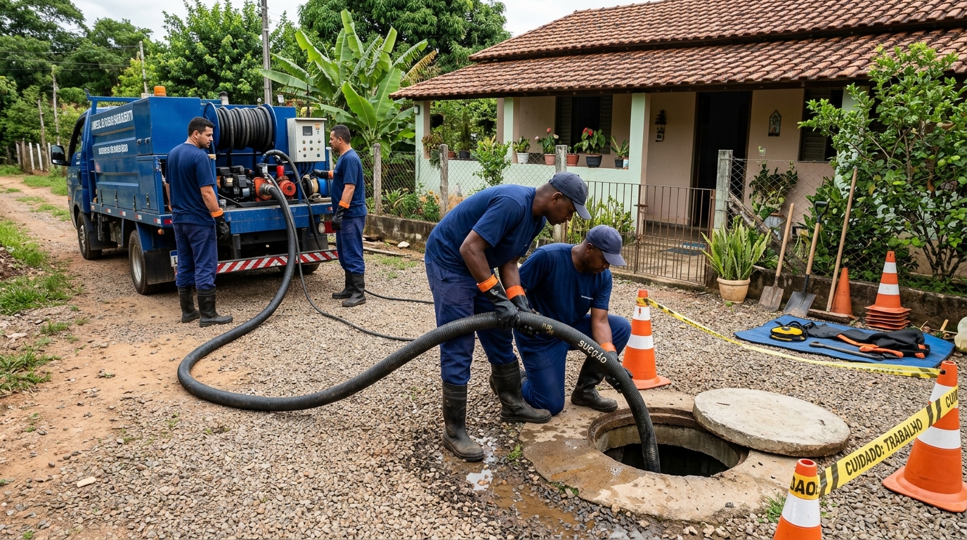 Equipe de desentupimento de fossa em Vila Velha-ES